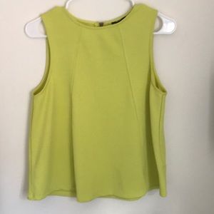 Neon green topshop sleeveless shirt